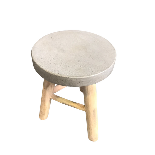Branch Stool with Cement Top | 45x30x30 cm