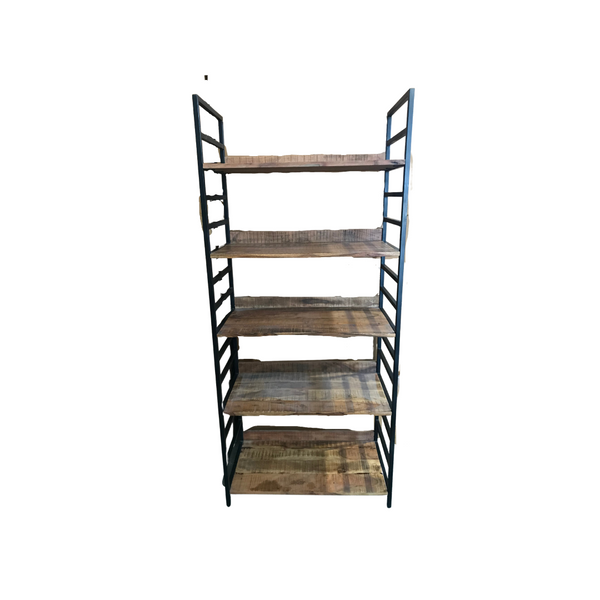 Iron and wood Bookcase | 190x83x42 cm
