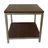 Accent table - Brown side table with iron legs - Nightstand - 5610527