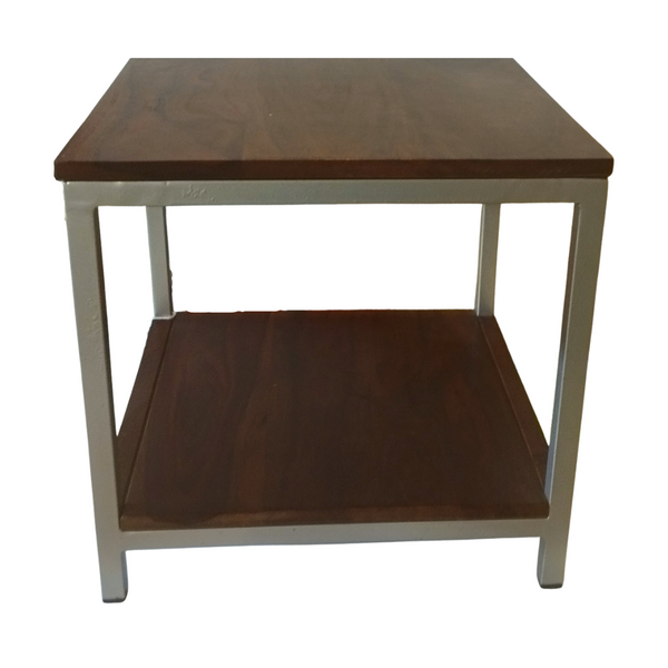 Accent table - Brown side table with iron legs - Nightstand - 5610527