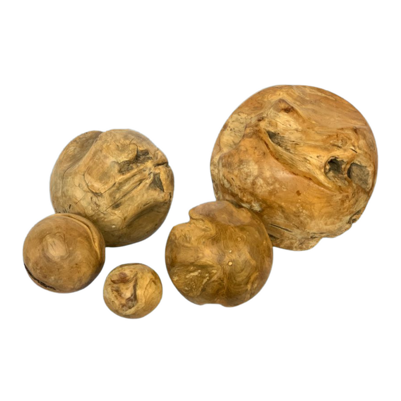 Solid Teak Ball Natural | 5 Sizes Available